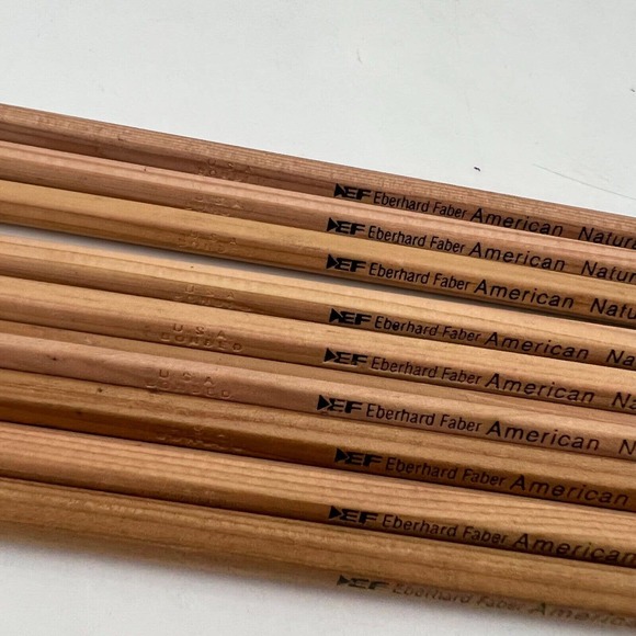 Lot of 9 Vintage Eberhard Faber American Naturals Pencils No 2 HB 100% Wood USA - Picture 5 of 6